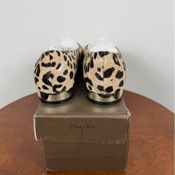 New Linea Paolo Deja Genuine Calf Hair Skimmer Flat Women's Size 10 - Picture 6 of 8